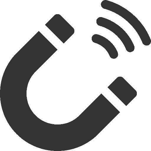 Flaticon Icon für Hufeisen-Magnet in Corporate Dunkelgrau der excav UG ohne Hintergrund freigestellt
