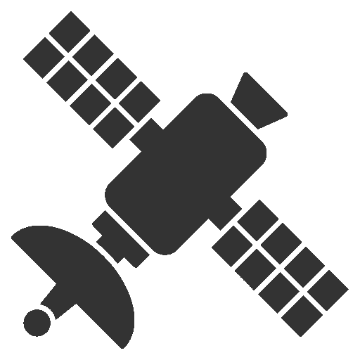 Flaticon Icon für GNSS-Satellit in Corporate Dunkelgrau der excav UG ohne Hintergrund freigestellt
