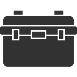 Icon Flaticon Dunkelgrau Koffer für Transport Hartschalenkoffer