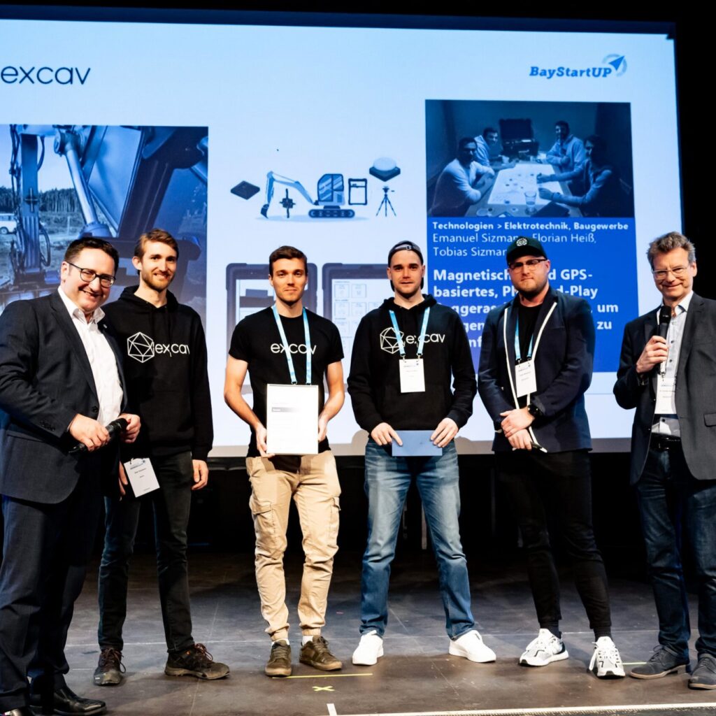 Con Tech-Start-up excav Team der excav UG Erlangen Sieger des BayStartUP Businessplan-Wettbewerb 2024