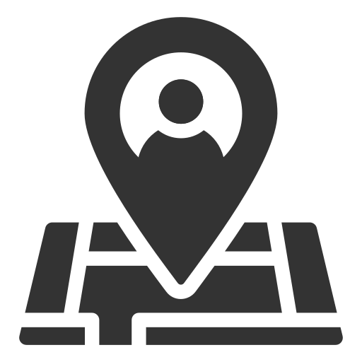 Icon Flaticon Dunkelgrau Karte mit Position