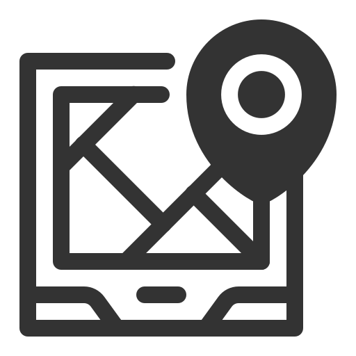 Icon Flaticon Dunkelgrau GPS-Navigationsgerät