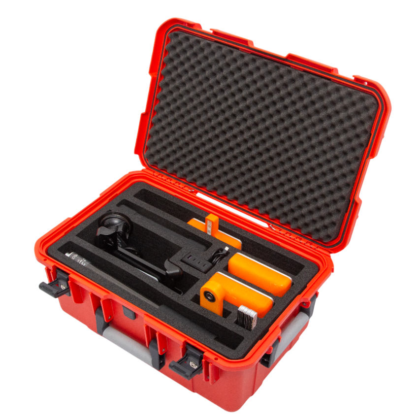 Gesamtsystem im Transportkoffer Mobiles 3D-GNSS-Assistenzsystem excav PILOT für präzise Erdarbeiten excav UG