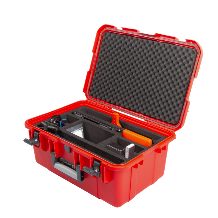 excav PILOT 2026 Gesamtsystem Seitenansicht freigestellt Bild-Export Quadrat excav GmbH